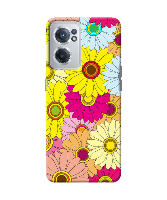 Abstract colorful flowers OnePlus Nord CE 2 5G Back Cover