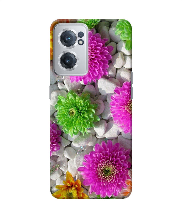 Natural flower stones OnePlus Nord CE 2 5G Back Cover