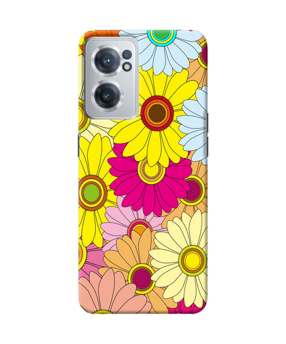 Abstract colorful flowers OnePlus Nord CE 2 5G Back Cover