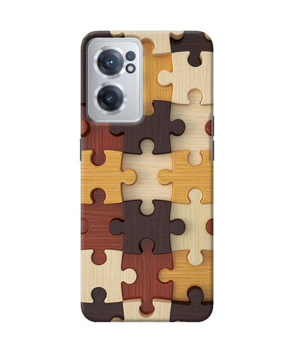 Wooden puzzle OnePlus Nord CE 2 5G Back Cover