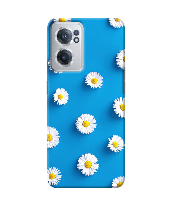White flowers OnePlus Nord CE 2 5G Back Cover