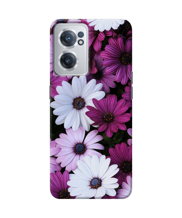 White violet flowers OnePlus Nord CE 2 5G Back Cover