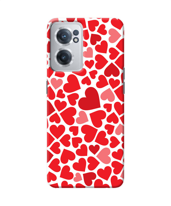 Red heart canvas print OnePlus Nord CE 2 5G Back Cover