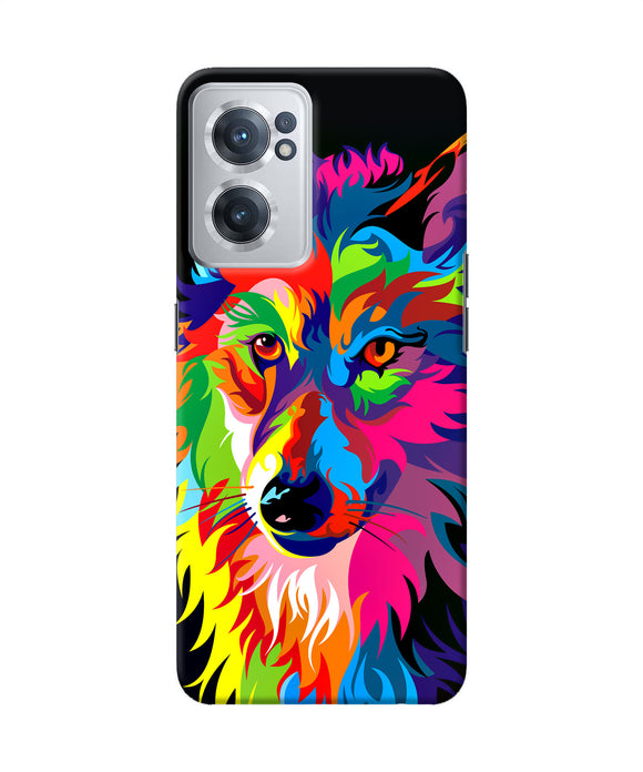 Colorful wolf sketch OnePlus Nord CE 2 5G Back Cover