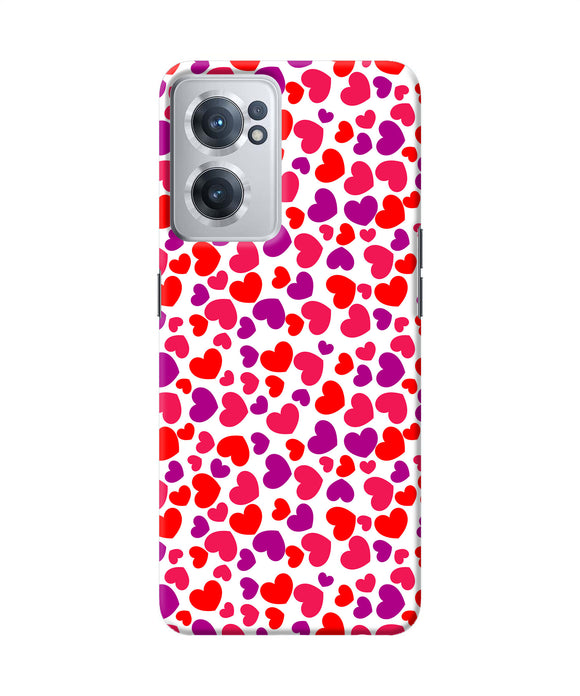 Red heart canvas print OnePlus Nord CE 2 5G Back Cover