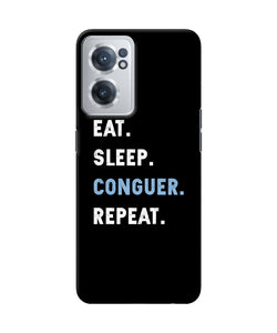 Eat sleep quote OnePlus Nord CE 2 5G Back Cover