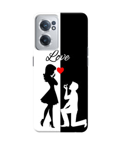 Love propose black and white OnePlus Nord CE 2 5G Back Cover