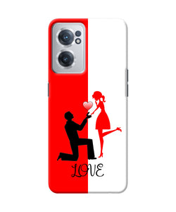 Love propose red and white OnePlus Nord CE 2 5G Back Cover