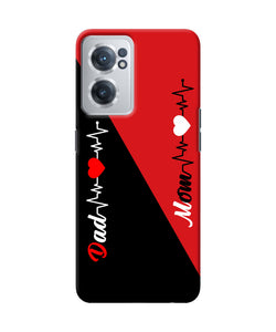 Mom dad heart line OnePlus Nord CE 2 5G Back Cover