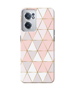 Abstract pink triangle pattern OnePlus Nord CE 2 5G Back Cover