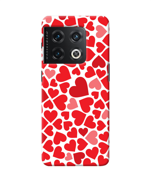Red heart canvas print OnePlus 10 Pro 5G Back Cover