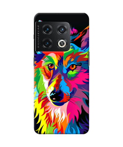 Colorful wolf sketch OnePlus 10 Pro 5G Back Cover