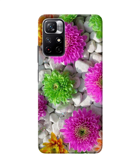 Natural flower stones Poco M4 Pro 5G Back Cover