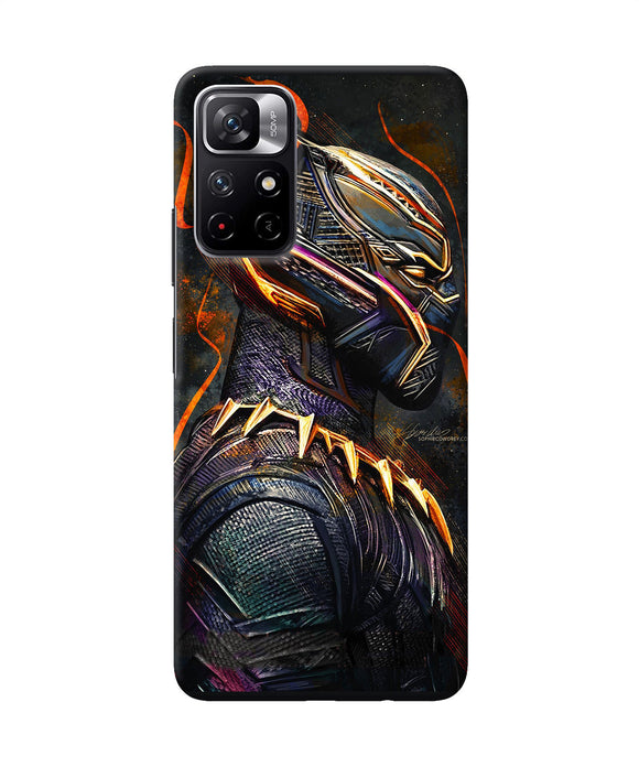 Black panther side face Poco M4 Pro 5G Back Cover
