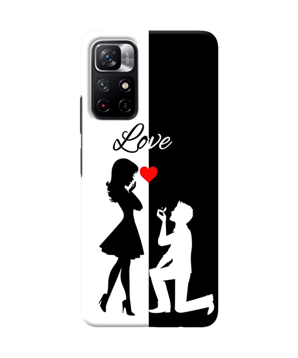 Love propose black and white Poco M4 Pro 5G Back Cover