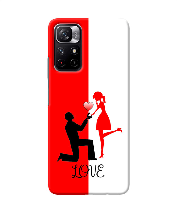 Love propose red and white Poco M4 Pro 5G Back Cover