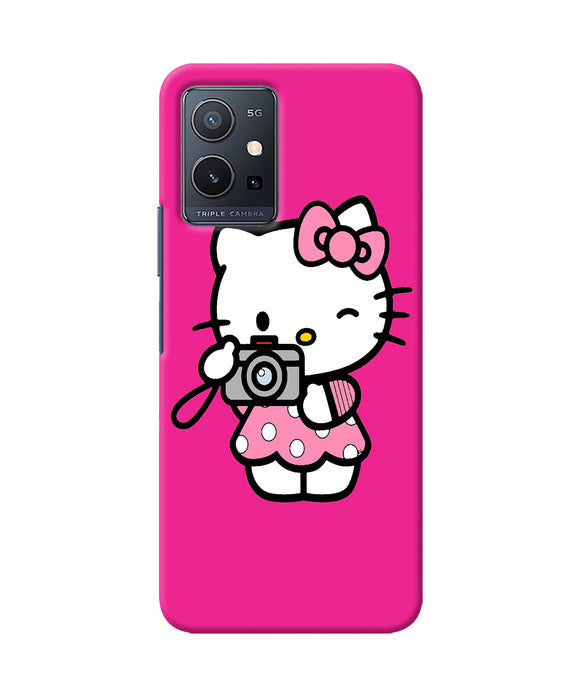 Hello kitty cam pink IQOO Z6 5G Back Cover