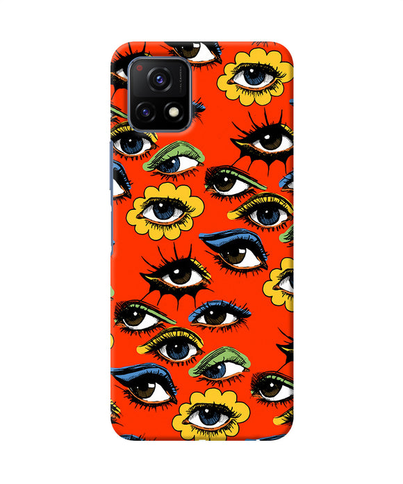 Abstract eyes pattern Vivo Y72 5G Back Cover
