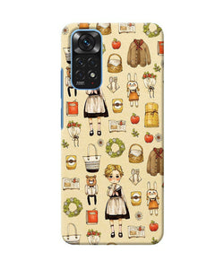 Canvas girl print Redmi Note 11/11S Back Cover