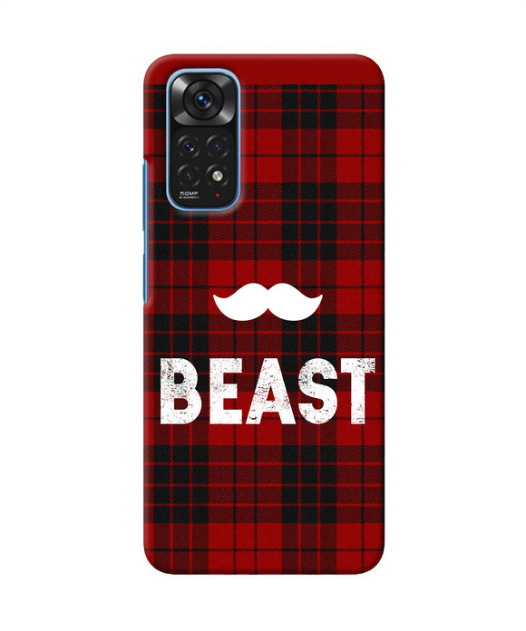 Beast red square Redmi Note 11/11S Back Cover