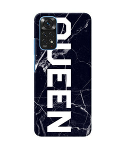 Queen marble text Redmi Note 11/11S Back Cover