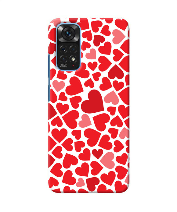 Red heart canvas print Redmi Note 11/11S Back Cover