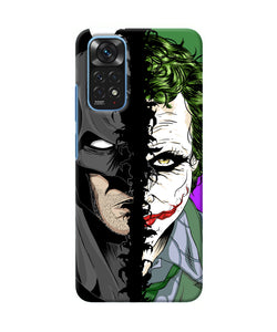 Batman vs joker half face Redmi Note 11/11S Back Cover