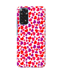 Red heart canvas print Redmi Note 11/11S Back Cover