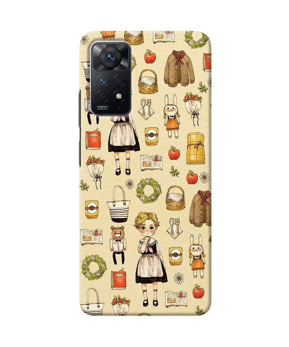 Canvas girl print Redmi Note 11 Pro Back Cover