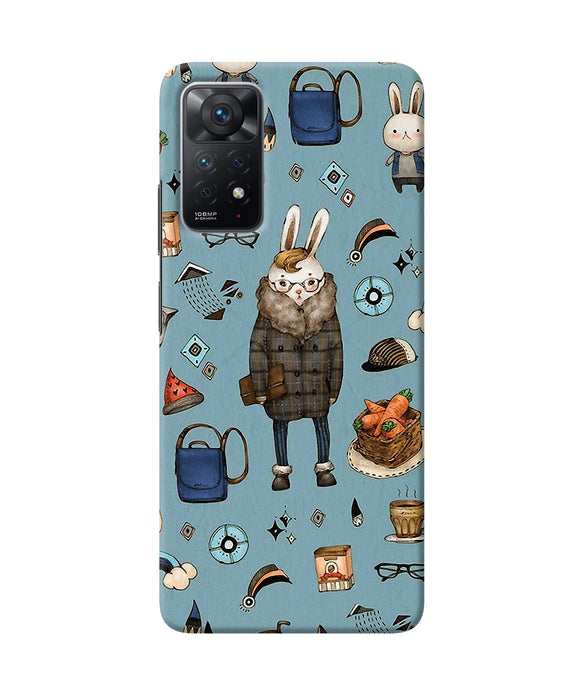 Canvas rabbit print Redmi Note 11 Pro Back Cover