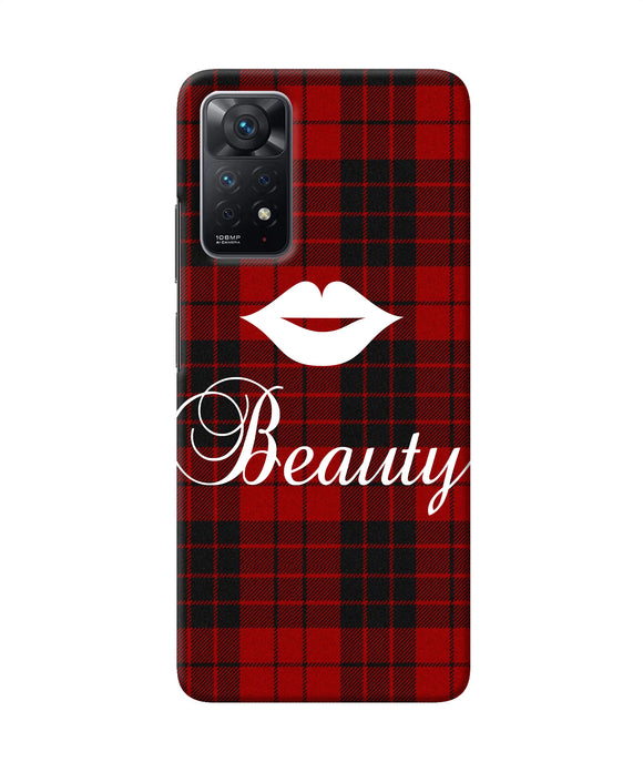 Beauty red square Redmi Note 11 Pro Back Cover