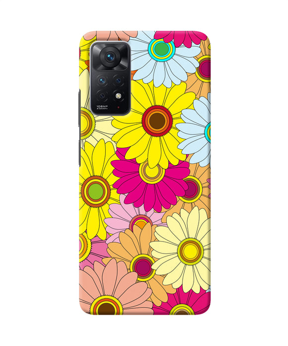 Abstract colorful flowers Redmi Note 11 Pro Back Cover