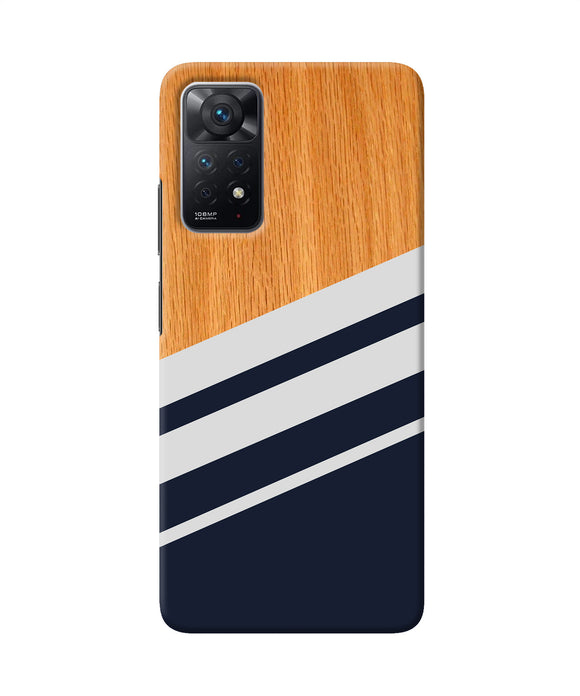 Black and white wooden Redmi Note 11 Pro Back Cover