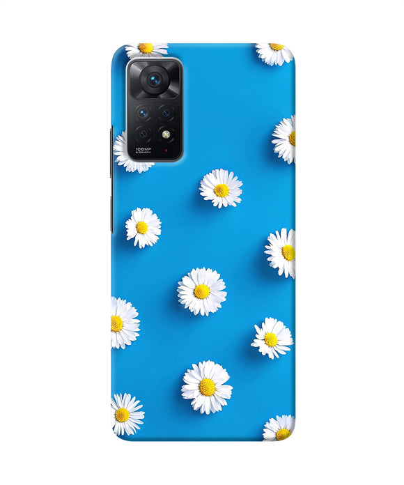 White flowers Redmi Note 11 Pro Back Cover