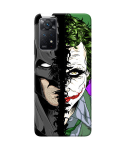 Batman vs joker half face Redmi Note 11 Pro Back Cover