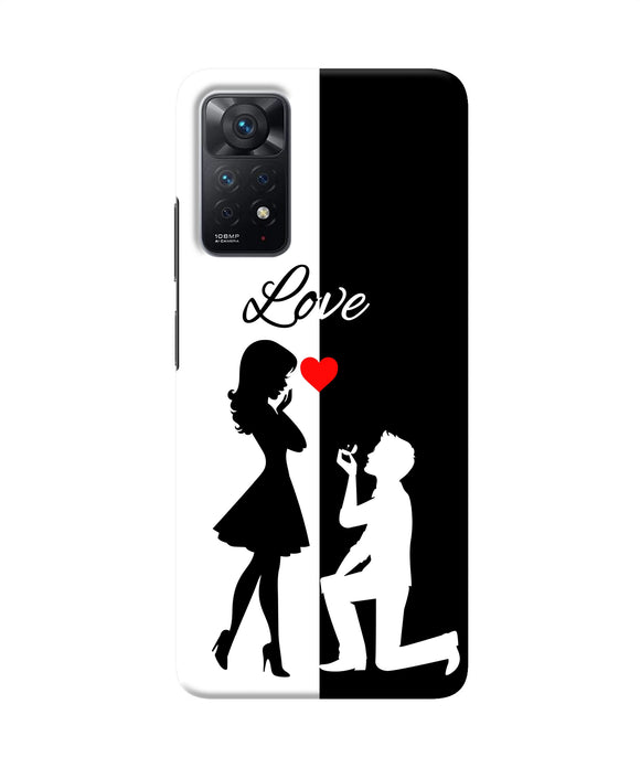 Love propose black and white Redmi Note 11 Pro Back Cover