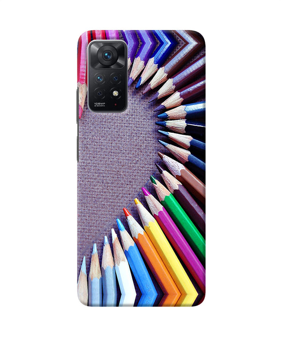 Color pencil half heart Redmi Note 11 Pro Back Cover