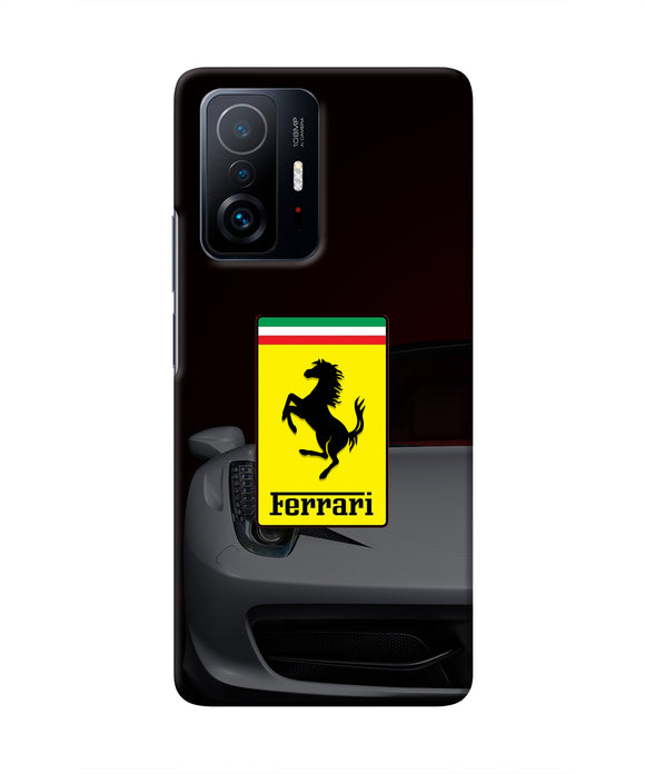 White Ferrari Mi 11T Pro 5G Real 4D Back Cover