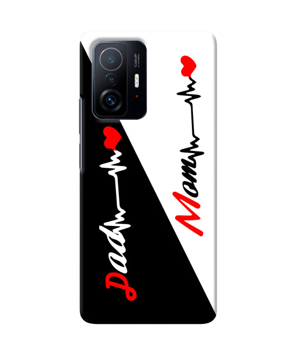 Mom dad heart line Mi 11T Pro 5G Back Cover