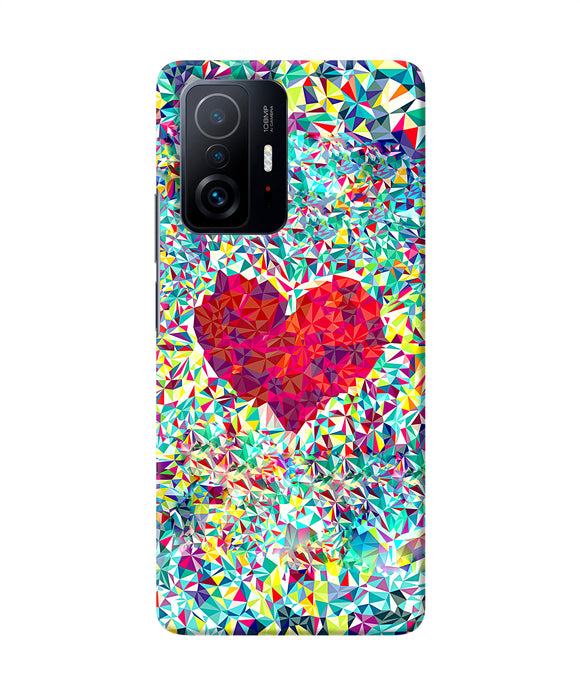 Red heart print Mi 11T Pro 5G Back Cover