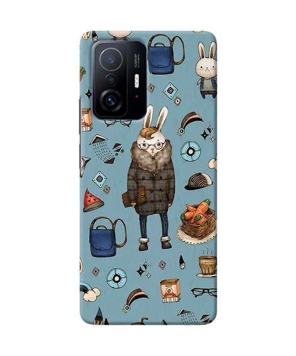 Canvas rabbit print Mi 11T Pro 5G Back Cover