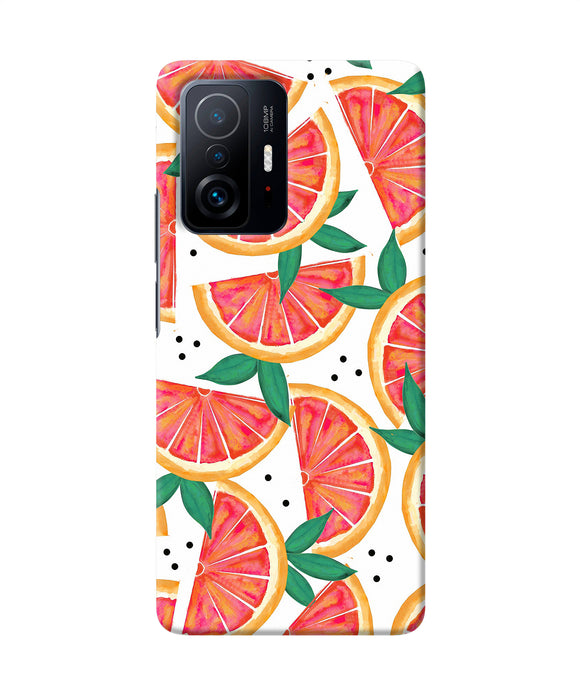Abstract orange print Mi 11T Pro 5G Back Cover