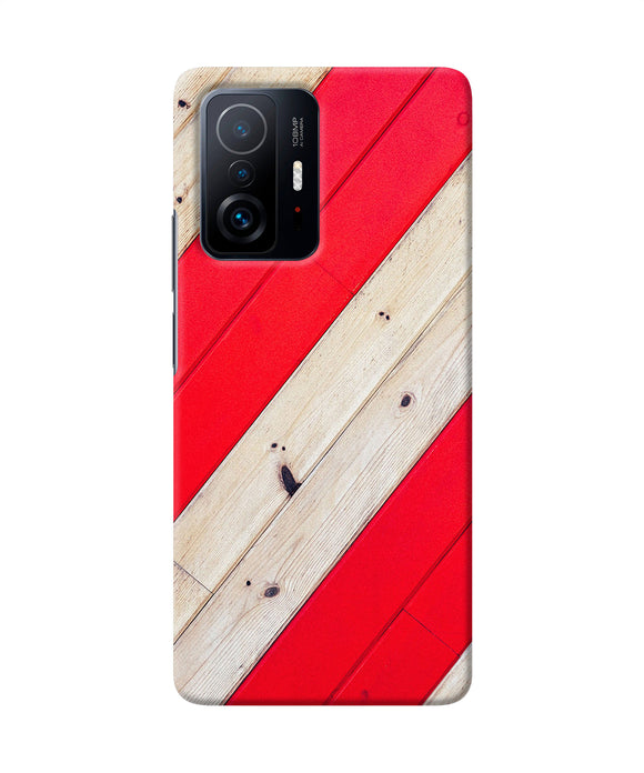 Abstract red brown wooden Mi 11T Pro 5G Back Cover
