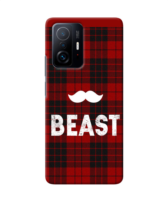 Beast red square Mi 11T Pro 5G Back Cover