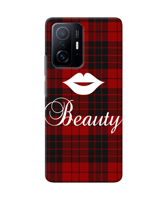 Beauty red square Mi 11T Pro 5G Back Cover