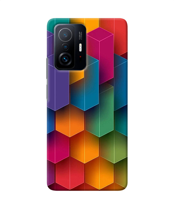 Abstract rectangle print Mi 11T Pro 5G Back Cover
