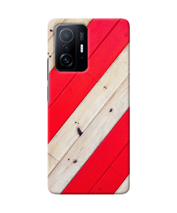 Abstract red brown wooden Mi 11T Pro 5G Back Cover