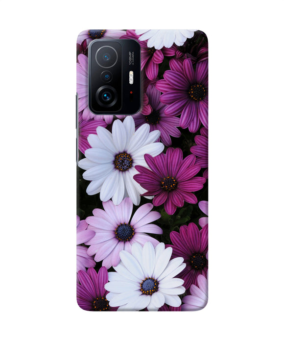 White violet flowers Mi 11T Pro 5G Back Cover