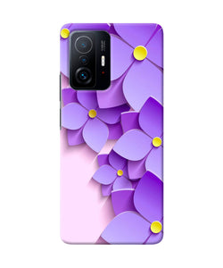 Violet flower craft Mi 11T Pro 5G Back Cover