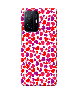 Red heart canvas print Mi 11T Pro 5G Back Cover